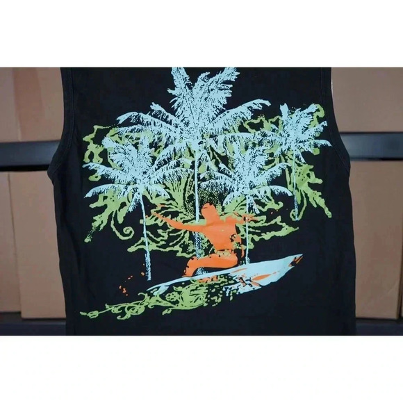 90s Moda Basics Surf Black Sleeveless Top Women's M #403 - Picture 3 of 4